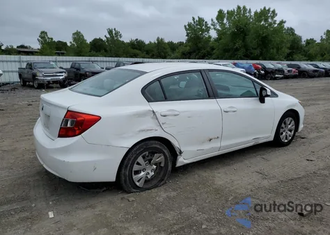 2012 Honda Civic Lx z USA, uszkodzony, nr VIN 2HGFB2F54CH569003